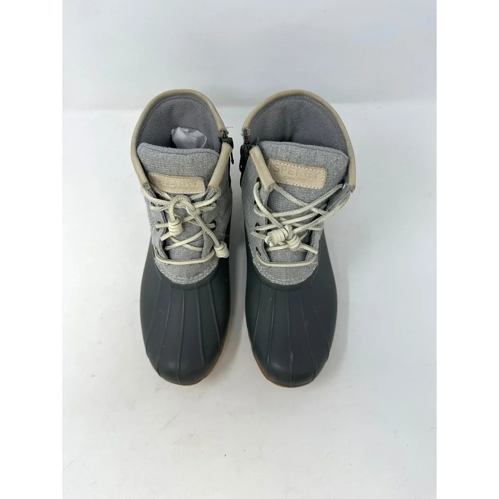Sperry Saltwater Duck Boot Silver Grey 7